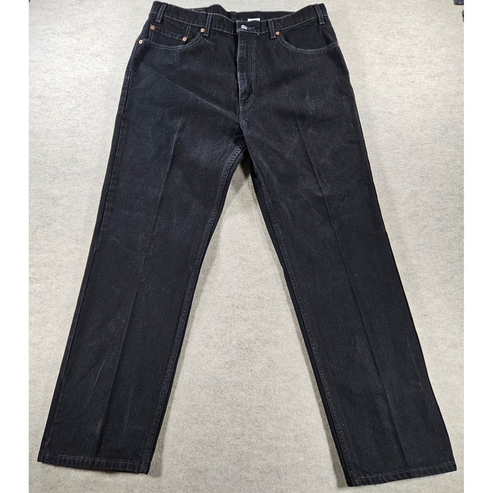 Levis 505 Jeans Mens 38x30 Black Regular Fit Straight Leg 100% Cotton